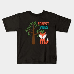 Forest Vibes Fox Design! Kids T-Shirt